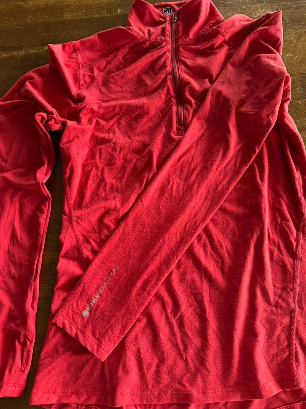 Noble Equestrian Riding Top XS Red Athletic Equestrian Shirt